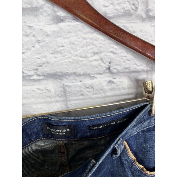 BANANA REPUBLIC Women's The Roper Vintage Straight High-Rise Jeans Size 32 - Picture 2 of 7